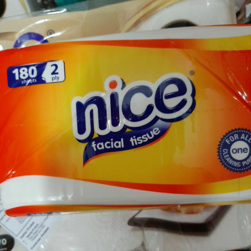 Tisu NICE 180 sheet 2ply facial softpack tissue kering (no.133)