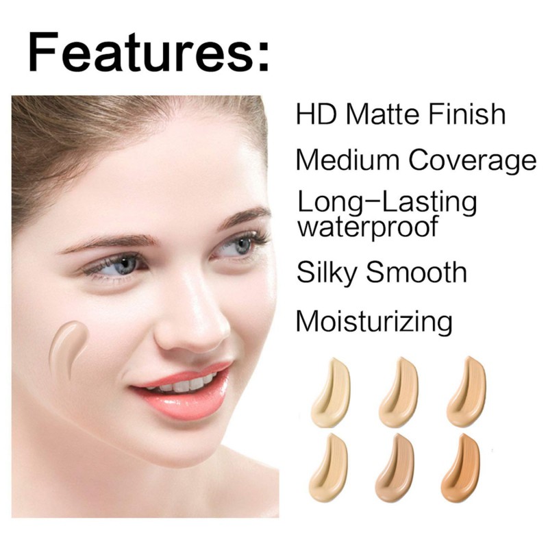 COD SACE LADY Moisturizing Brightening Liquid Foundation Waterproof Durable 15ml Natural Ingredient