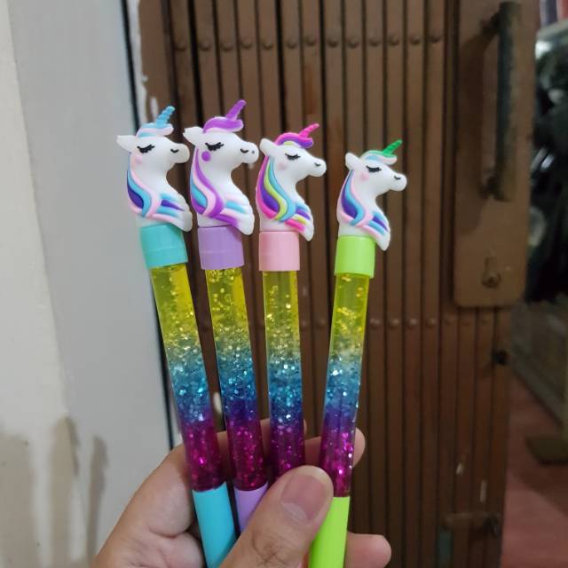 

Pulpen gliter unicorn lucu