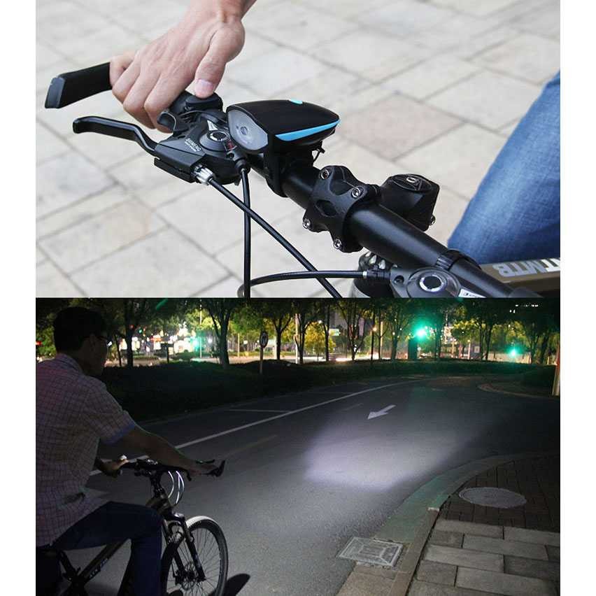 Lampu Sepeda Led Cree Xpg Dengan Klakson 250 Lumen 1200 Mah Waterproof Thomgear Indonesia Jm