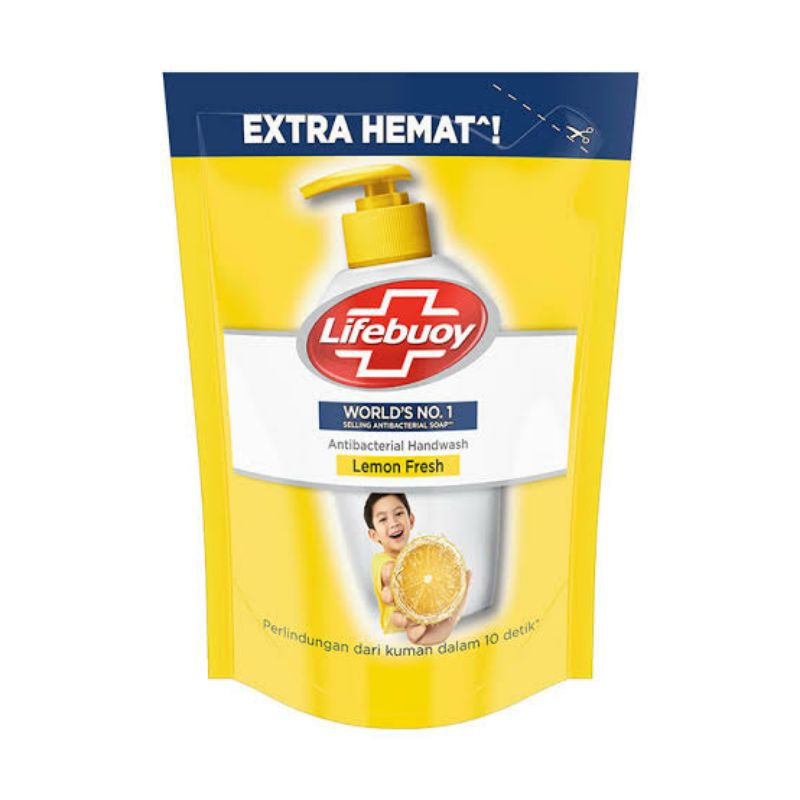 Lifebuoy Lemon Fresh Antibacterial Handwash [180ml] Sabun Pencuci Tangan Cair Kemasan Refill