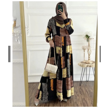 Gamis Rayon /  homedress Rayon / Busui Friendly / gamis Rayon motif/ Dress Rayon / Gamis Wanita / Gamis wanita LD105 / Gamis Motif Rayon / Gamis Wanita terkini / Gamis wanita kekinian