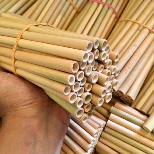 Sedotan Bambu Medium 1 kg isi 120 pcs ( Bamboo Straw )