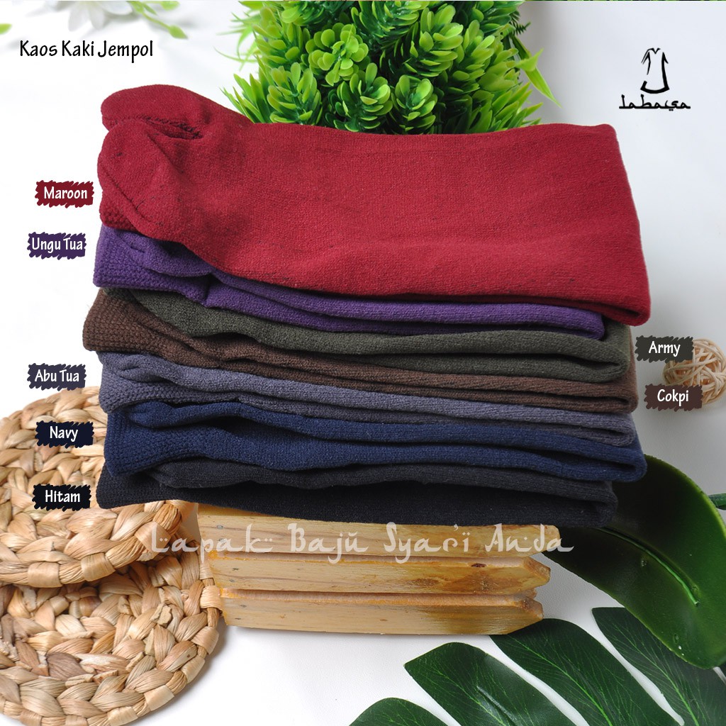 Labasa Kaos Kaki Jempol Polos Nylon Spandek | Kaos Kaki Muslimah | Bisa COD