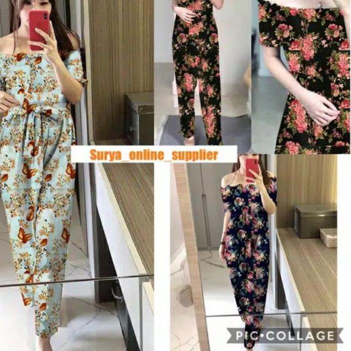 ➯ jumsuit sabrina kerut bisa () ☁