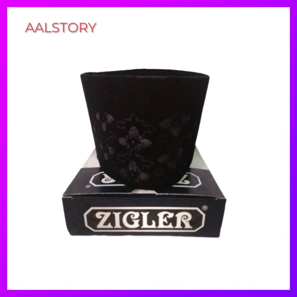 Peci Songkok Kopiah Hitam Motif Bunga Plong 5