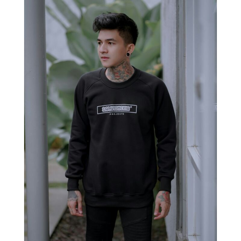 Crewneck Salviohexia Sweater Pria Slvhx