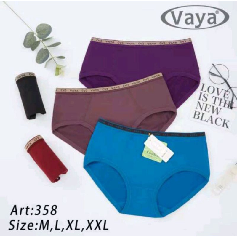 3pcs Celana Dalam Wanita Vaya Madelon art 358 CD Lusinan Dalaman tokozifa25