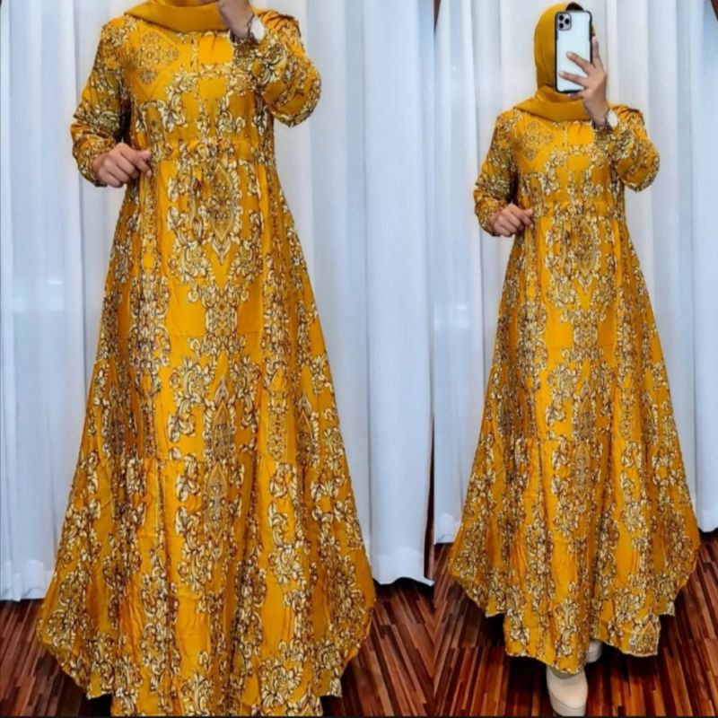 GAMIS DRESS SULTAN KHANSA TERBARU BUSUI BAHAN RAYON VISCOSE TEBAL ADEM NYAMAN DI PAKAI TERPOPULER TERKECEW