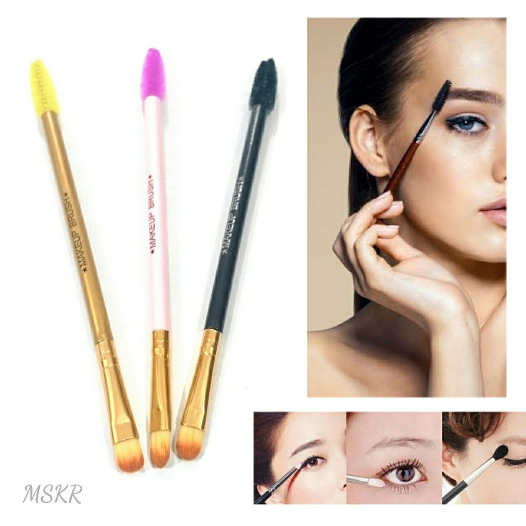 MSKR KUAS + KUAS MASKARA / SIKAT KURUS MAKE UP BRUSH HIG QUALITY