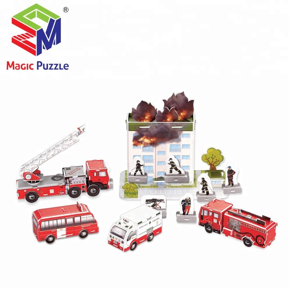 Puzzle 3D Fire Truck - FIRE SERIES - Mainan Edukasi Kendaraan B368-22