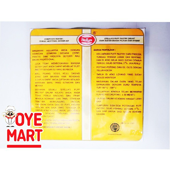 STELLA PUFF PASTRY 750GR / FROZEN FOOD