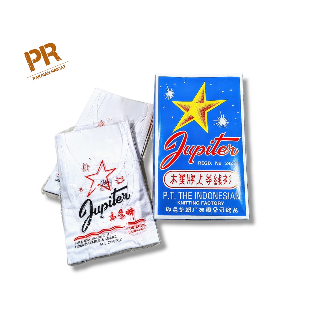 Kaos Dalam/Singlet/Baju tanpa lengan Pria Merk Jupiter/Yupiter asli adem di pakai kualitas bagus