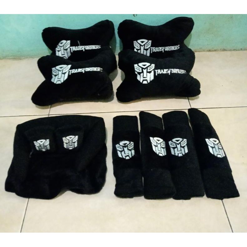 [Bantal mobil] Bantal Mobil TRANSFORMERS Hitam Isi 4 Headrest Transformers Black