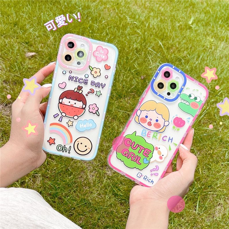 Soft case softcase Hello kitty HK lucu cat bingkai cover kamera for Iphone 7 8 SE 7+ 8+ 7plus 8plus plus X Xr Xs Max 11 Pro 12 Pro MAx Fh23