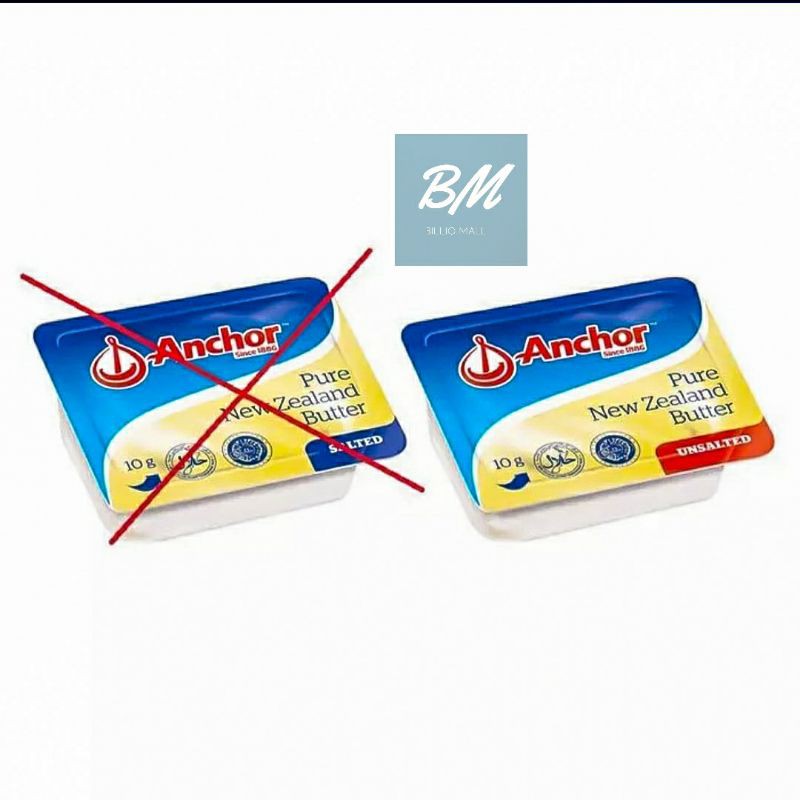 

BgKr Anchor Butter Unsalted Salted 10 pcs x 7 gr MPASI /Anchor Unsalted Butter Mini Portion 10 x 7