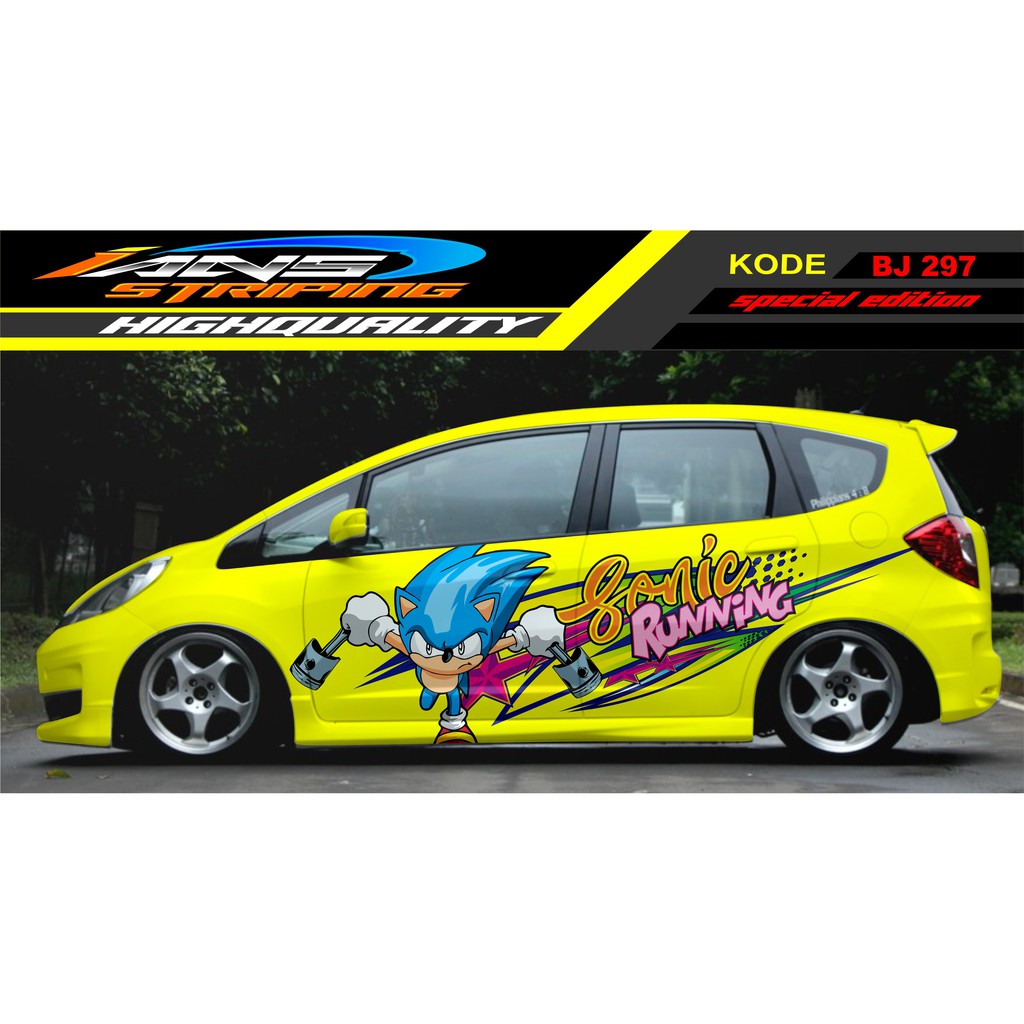 STIKER MOBIL HONDA JAZZ / DECAL STICKER HONDA JAZZ,BRIO, AGYA, AYLA,YARIS,SIGRA / STIKER MOBIL