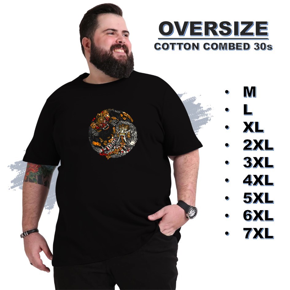 T Shirt Oversize Pria Kaos oblong cowok Distro ukuran jumbo xxl xxxl 4xl 5xl polos mrah terbaru