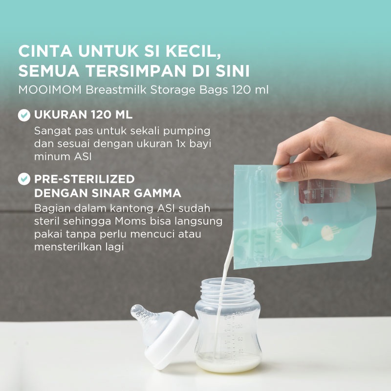 Mooimom - Kantong ASI 120ml / Breastmilk Storage Bags