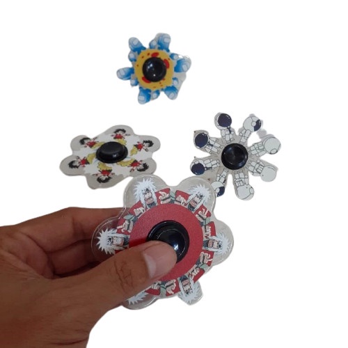 mainan spinner 3d model kartun karakter penghilang stress