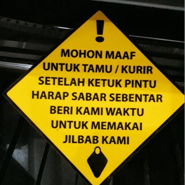 

Acrylic papan peringatan hijab , papan akrilik custom