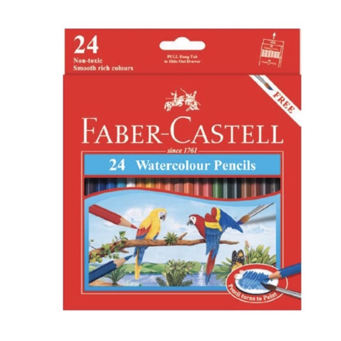 

WARNAPENSIL- PENSIL WARNA FABER-CASTELL WATER COLOUR 24 -PENSIL WARNA