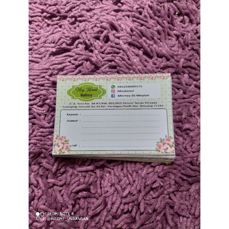 

(4 Buku) Label Pengiriman Custom ukuran 10,25x16cm Isi 50 lbr Label