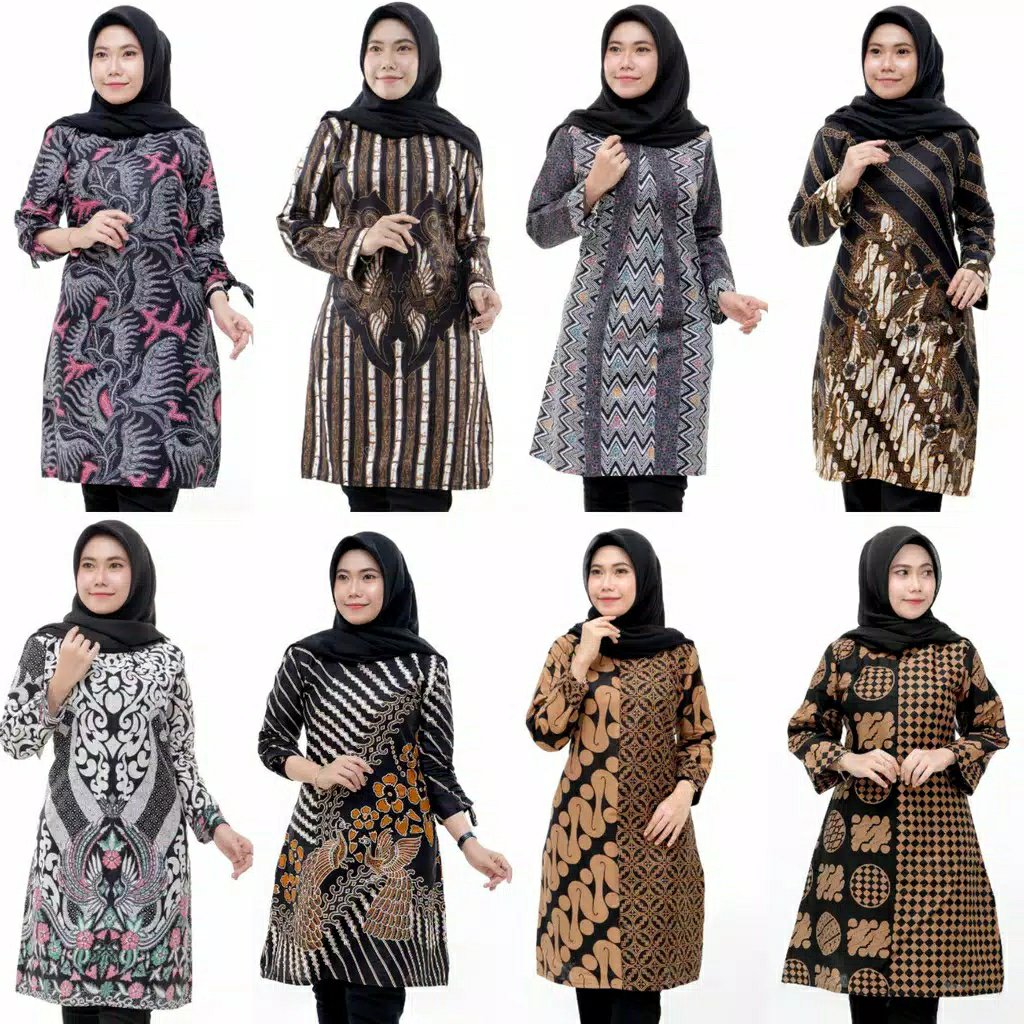 Terbaru Serut Genes Jelita Tunic Navbor Yelbor Whitbor Creambor Tunik Batik Modern Hrb030 Dolbi Dob