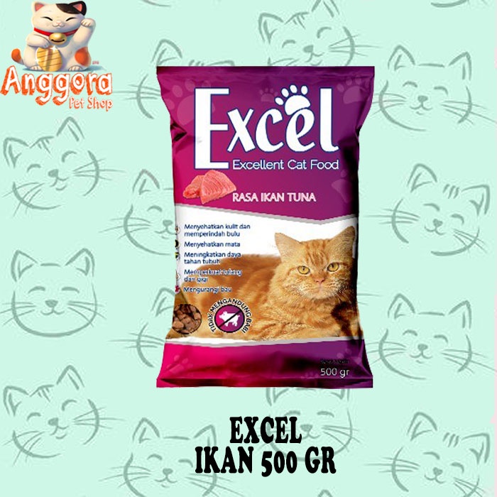 Makanan Kucing Murah EXCEL 500gr - Tuna Ikan