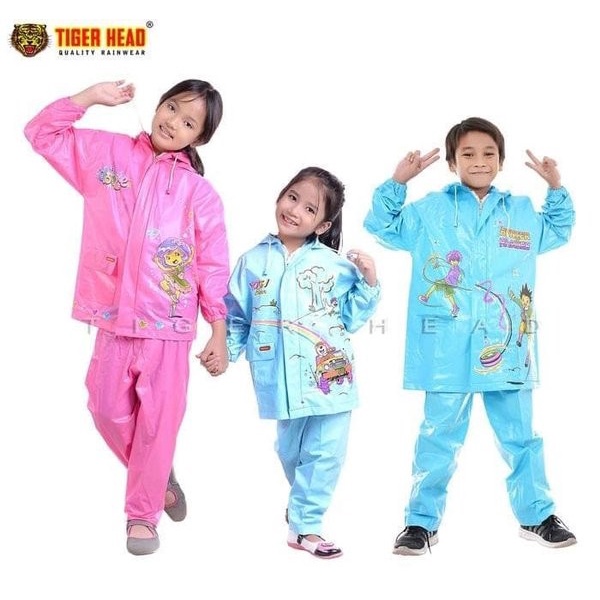 JAS HUJAN ANAK TIGER HEAD CHILDREN RAINSUIT 68337