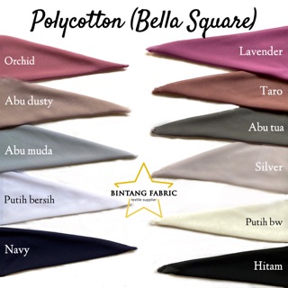 Jual Bahan Kain POLYCOTTON / BELLA SQUARE / DOUBLE Chiffon 1.15 Meter ...