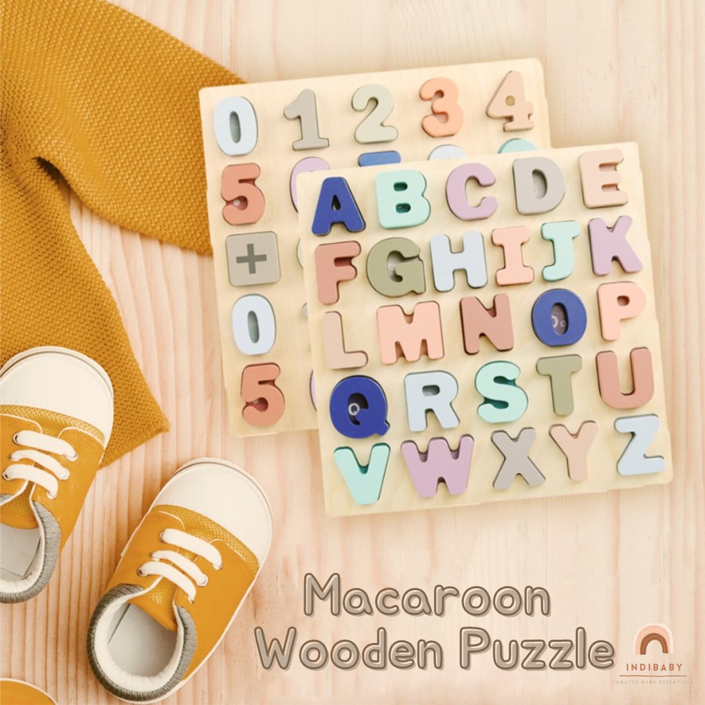 Indibaby Macaroon Wooden Puzzle