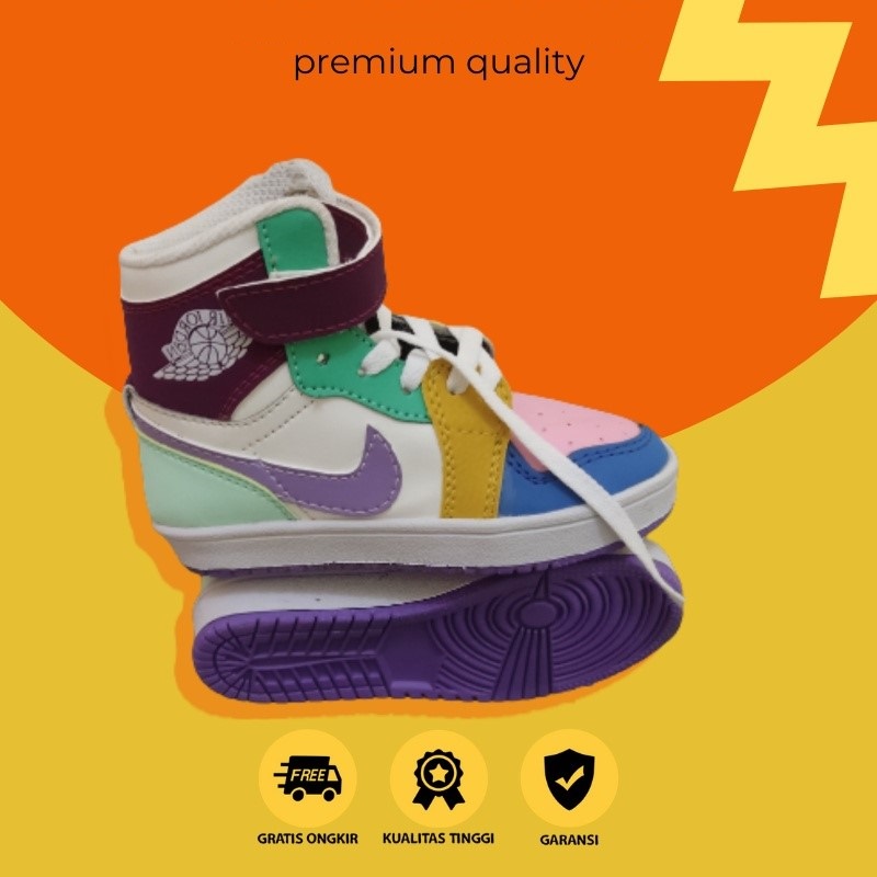 SEPATU ANAK JORDAN NIKE - Multi Color SEPATU SEKOLAH BASKET OLAHRAGA Kids Shoes