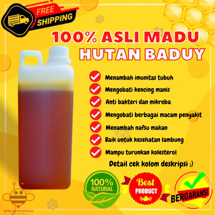 

Madu Murni Asli Madu Hutan Baduy 1KG Madu Odeng Manis 100% Raw Honey BERKUALITAS