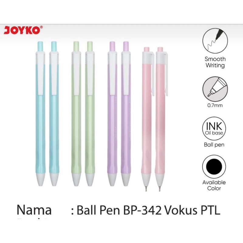 

(12pc)Ball Pen Pulpen Pena Joyko BP-338 Vocus 0.7 mm