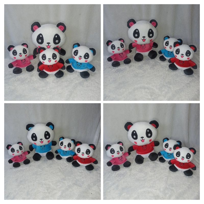 boneka PANDA BAJU XL beranak 3