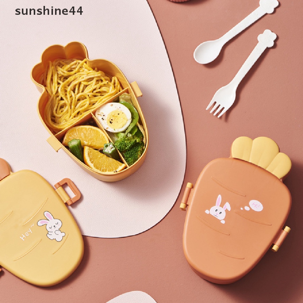 Sunshine Kotak Makan Bento Jepang Lucu Dengan Insulasi Untuk Microwave / Oven