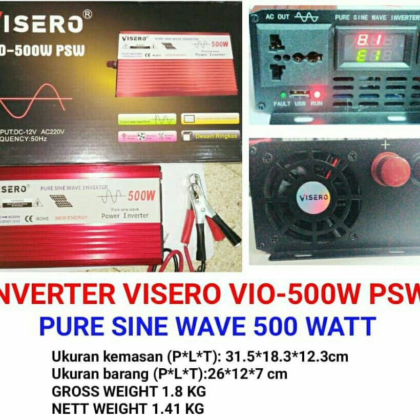 Best Promo Power Inverter Pure Sine Wave Visero Vio 500w Vio500w PSW