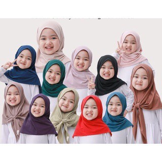 KERUDUNG SEGITIGA INSTAN ANAK USIA 3-6 TH BAHAN JERSEY BALON KERUDUNG ANAK HIJAB ANAK