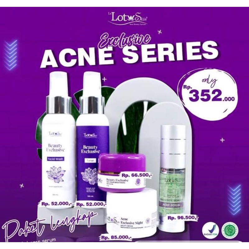 LaLotuskin Paket Lengkap Isi 5 Acne Exclusive