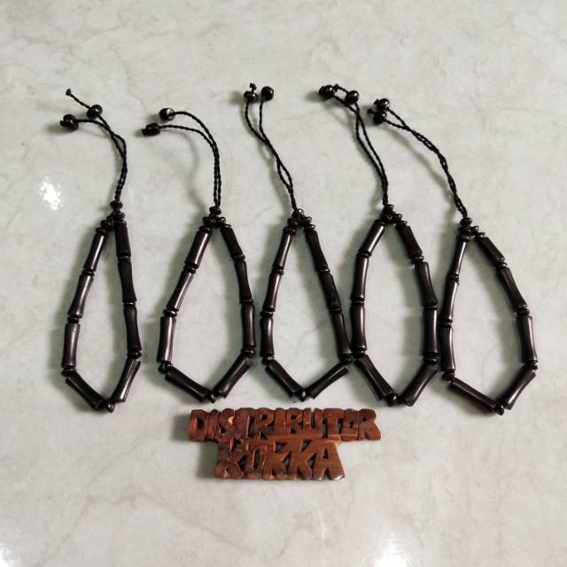 ( SUPER MURAH ) Grosir 5 pcs gelang kokka kaukah fukakah koka  tulang kucing hitam