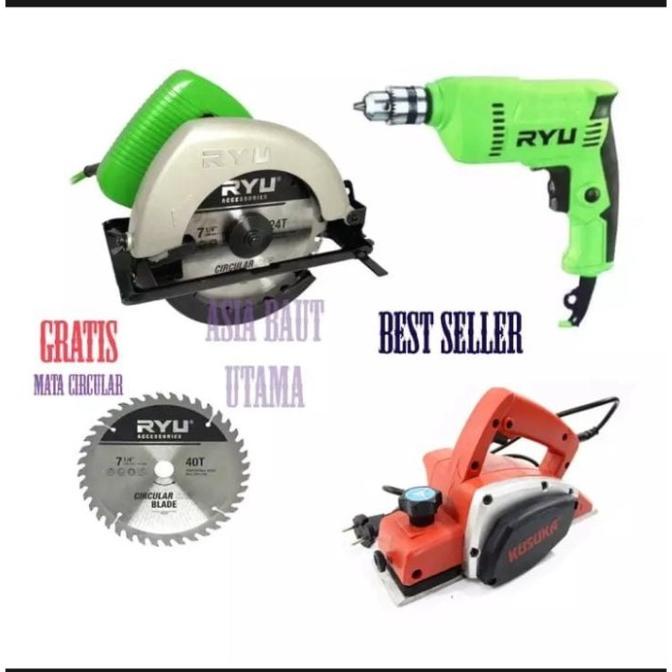 Suplier 4 Item Paket Tukang Kayu Lengkap Mesin Circular Retto Mesin