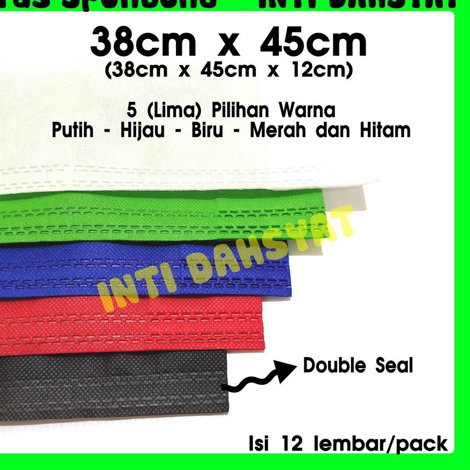 

Ready Stock Tas Spunbond Goodie Bag Non Wooven Handle Lipat Samping 38x45+12 (isi 12lembar/Lusin) TE