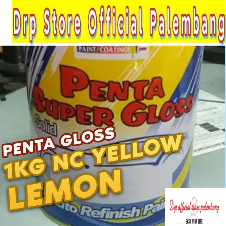 Penta Super Gloss 1 Kg / Sekilo Yellow Lemon Kuning Cat Mobil Motor Sepeda Andalan Glos Tahan Bensin