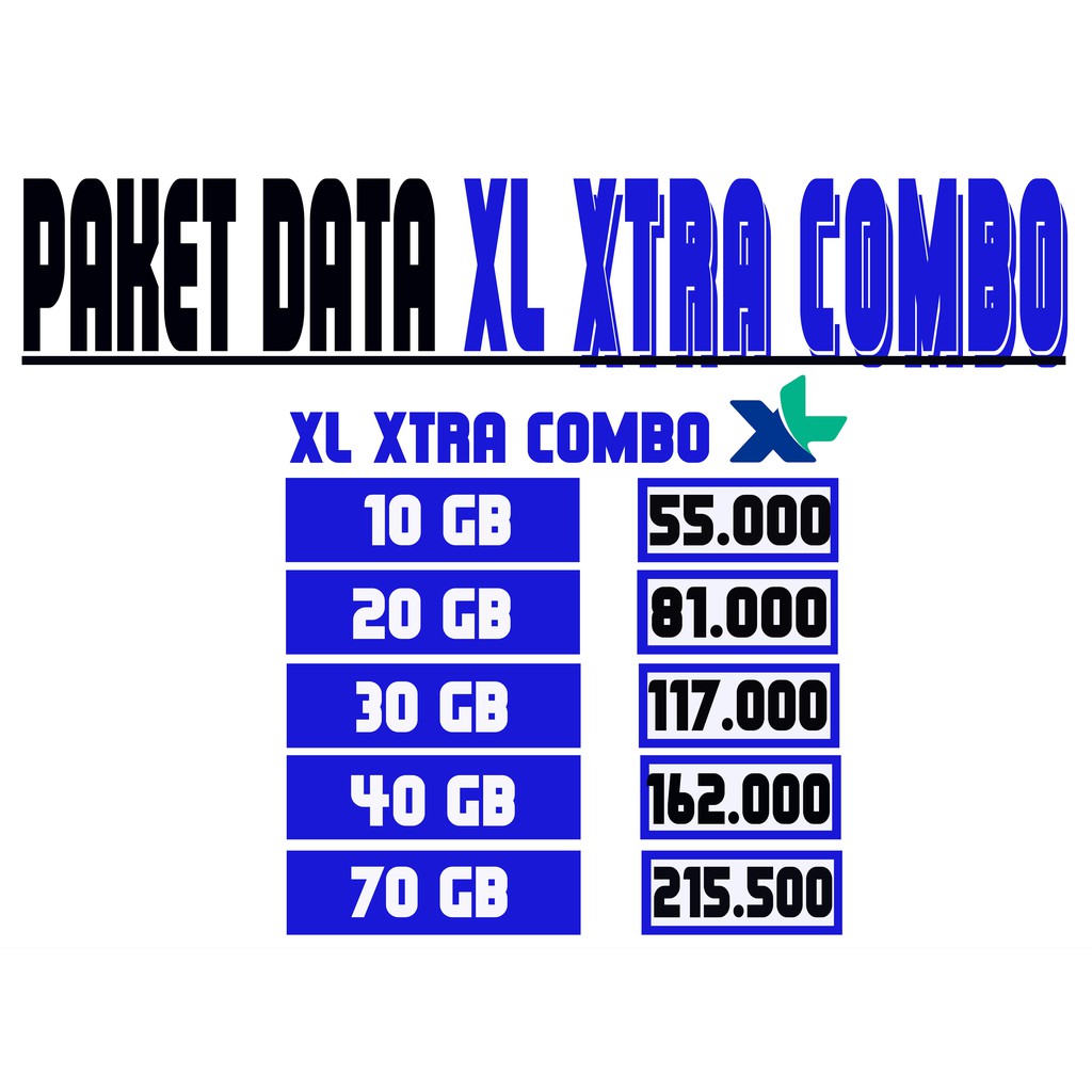 [GROSIR KUOTA] XL Xtra Combo Murah 10GB 20GB 30GB 40GB 70GB
