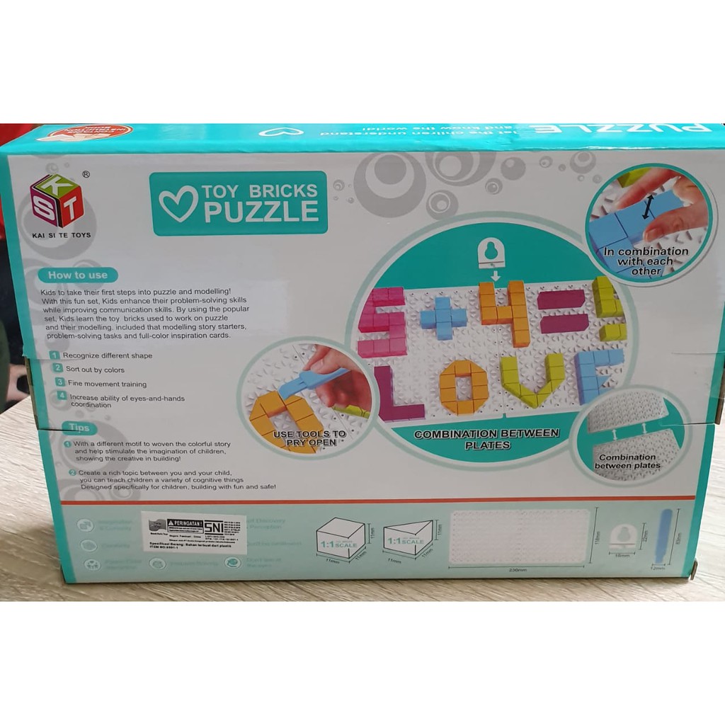 Mainan Edukasi susun huruf dan angka Toy Bricks Puzzle Lego isi 149pcs