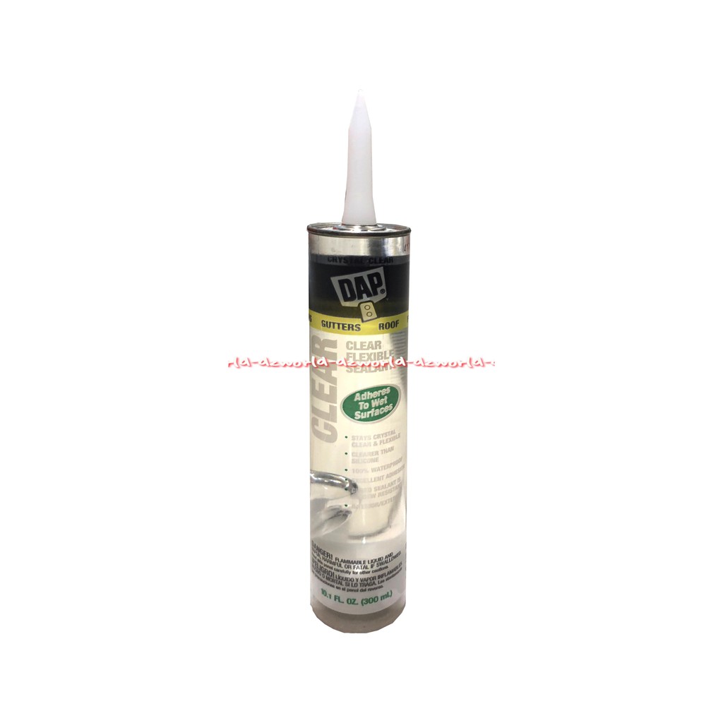 Dap Clear Flexible Sealant Gutter Lem Bening 300ml Glue Transparan Transparans Lem Untuk Basah Aquarium