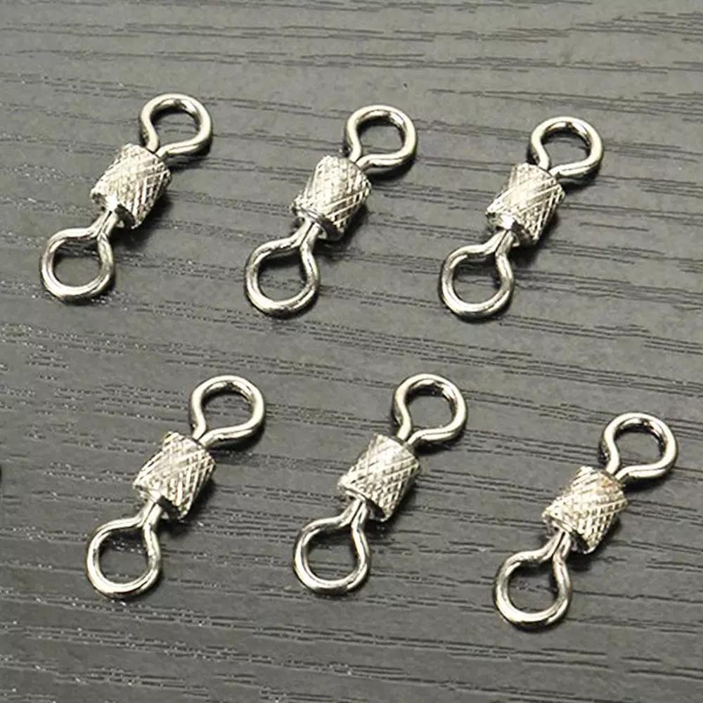 Lanfy Pancing Putar1#~14# Aksesoris Memancing Snap Pengaman Pancing Laut Untuk Ikan Gurame Stainless Steel Rolling Swivel