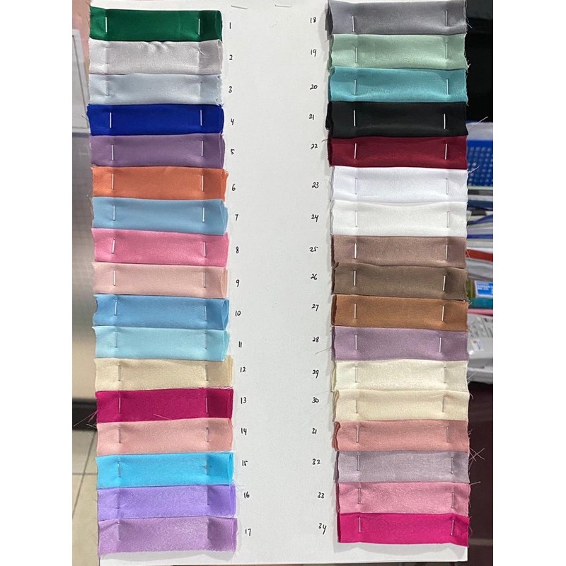 (TERMURAH DI SHOPEE !) Kain SATIN MAXMARA 100% PURE SILK GRADE A Premium / Maxmara Import Silky Ori