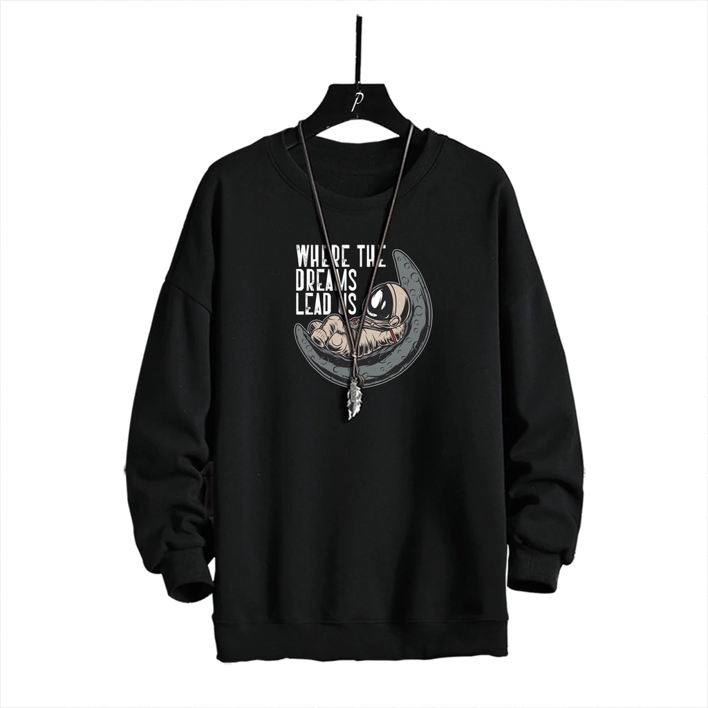 Sweater crewneck pria WHEN THE DREAMS LEADS sweter cowok distro murah keren